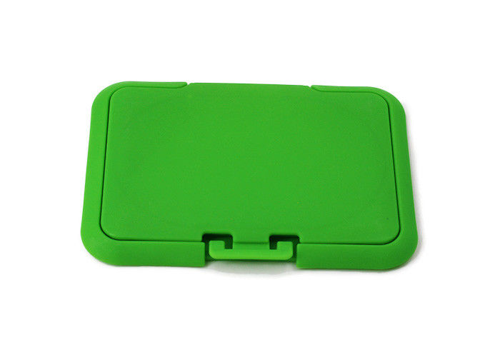 Caja mojada plástica verde Flip Top Cap Length del trapo del tejido 79.5m m