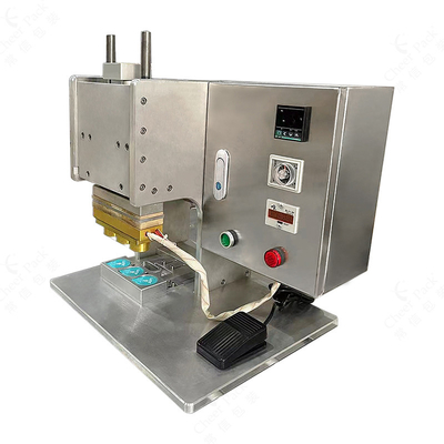 Máquina de sellado térmico semiautomática pequeña para bolsas de pie y cápsulas de cápsulas