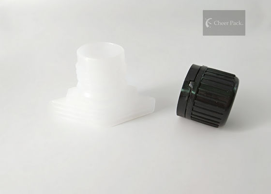 Casquillo negro/blanco del top de la torsión para el bolso líquido del lavadero plástico, tamaño modificado para requisitos particulares