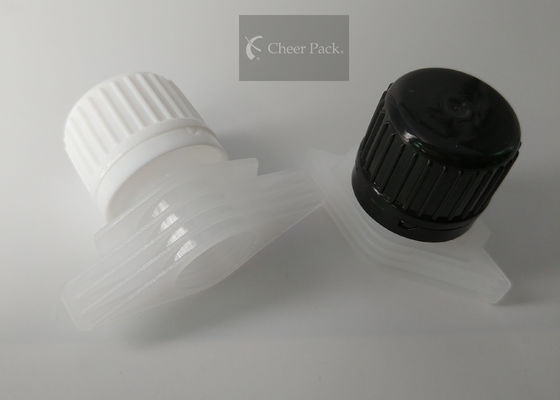 Casquillo negro/blanco del top de la torsión para el bolso líquido del lavadero plástico, tamaño modificado para requisitos particulares