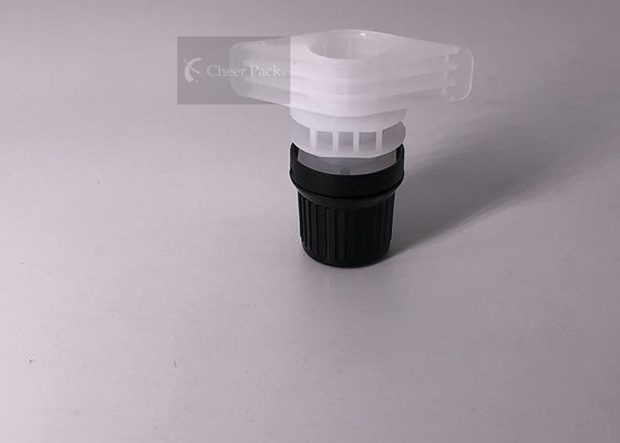 Diámetro 9,6 diámetro externo plástico del casquillo 1.16cm del canalón de la botella de la torsión del milímetro, tipo del tapón de tuerca