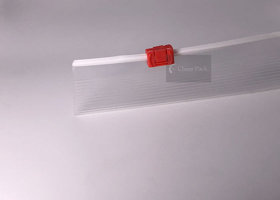 Resbalador ziplockk rojo de la cremallera del OEM PP del color para el embalaje del bolso del sello del lado derecho