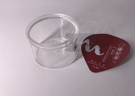 Pequeño Contaciners plástico transparente profesional 35 gramos para el embalaje del té
