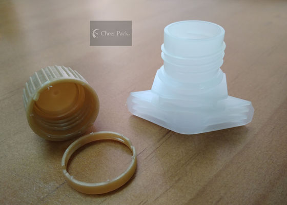 El canalón plástico de la bolsa de Doypack capsula el casquillo de la boca de la succión de la prueba del escape de 16 milímetros de diámetro