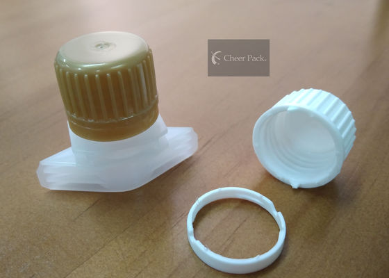 El canalón plástico de la bolsa de Doypack capsula el casquillo de la boca de la succión de la prueba del escape de 16 milímetros de diámetro
