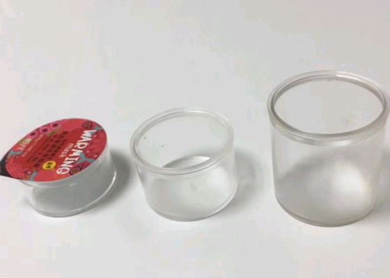 Mini diámetro redondo transparente de los envases de plástico 49m m para el empaquetado del polvo del chocolate