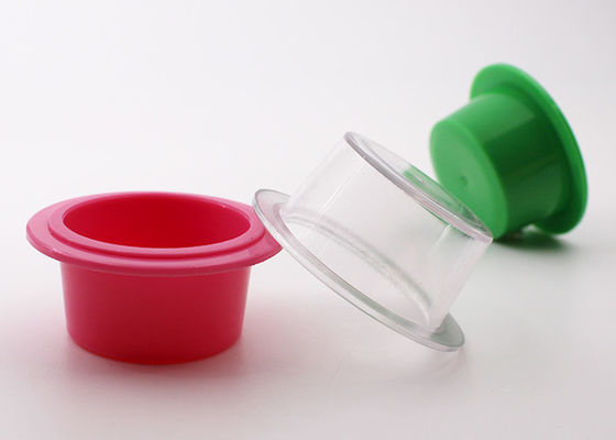 pequeños envases de plástico redondos disponibles 10g para el empaquetado de seda de la máscara de la aguamarina