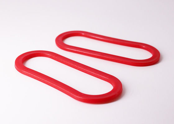 Manijas sólidas rojas de la bolsa de plástico para el servicio del OEM de las bolsas de plástico Die Cut