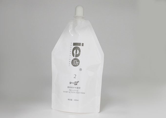 el tapón de tuerca impreso líquido del bolso del champú 0.5kg/se levanta la bolsa con el canalón