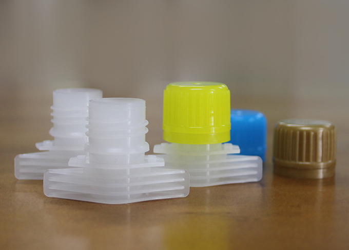 Casquillos plásticos del canalón de la rotación conveniente, cubierta de la bolsa de los alimentos para niños de la categoría alimenticia del HDPE de 23m m