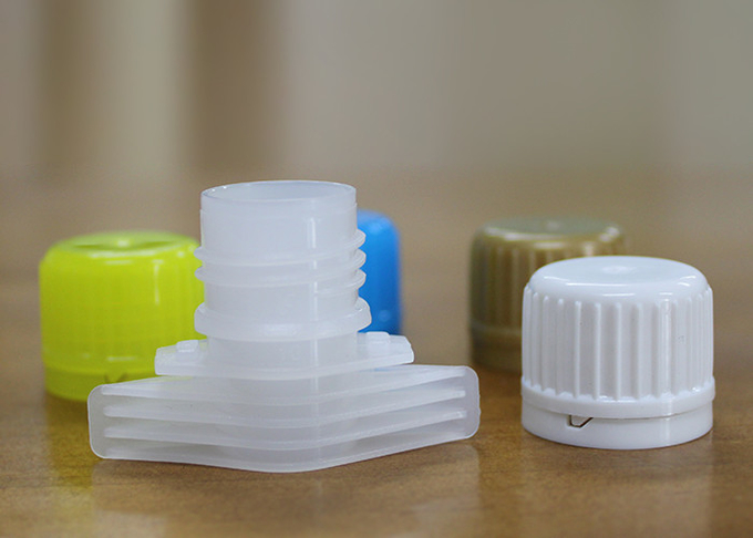Casquillos plásticos del canalón de la rotación conveniente, cubierta de la bolsa de los alimentos para niños de la categoría alimenticia del HDPE de 23m m