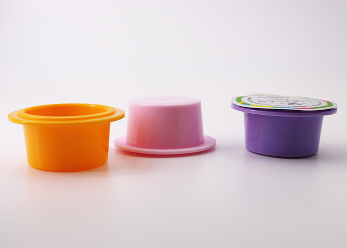 pequeños envases de plástico redondos disponibles 10g para el empaquetado de seda de la máscara de la aguamarina