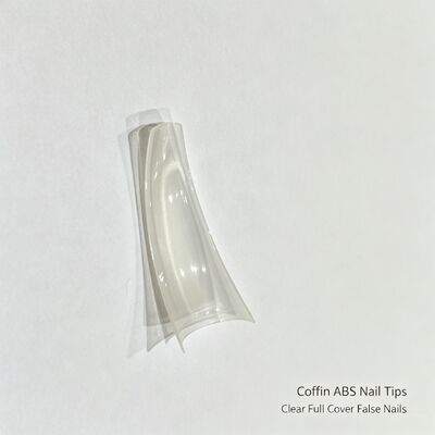 Calidad Coffin ABS Nail Tips, Clear Full Cover False Nails for Salon Nail Extension DIY Nail Art and Bulk Supply Fábrica