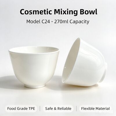 Calidad  C24 Food‑Grade TPE Cosmetic Mixing Bowl 270ml For Salon & DIY Skincare | Safe for mixing mask powder & beauty paste. Reusable non‑stick beauty container for professional salon and home DIY facial care Fábrica