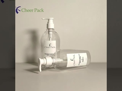 Botellas de lujo de PET plástico de 300 ml de bomba Blanco transparente Negro para champú acondicionador Loción facial