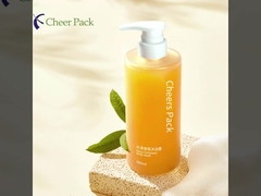 Moda de lujo 400ml embalaje de botella PET ovalada personalizada para aceite de desmaquillaje