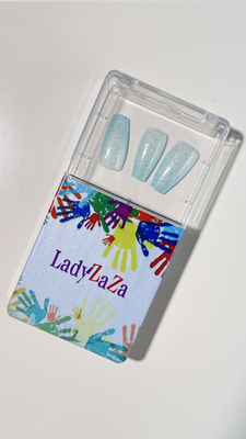 PMMA 30pcs uñas artificiales personalizadas púrpura arte de uñas de arco corbata portátil armadura Presión en las uñas