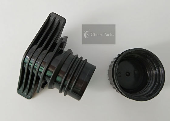 El tornillo negro del color encendido vierte el diámetro interno de los canalones el 1.6cm para el jabón líquido Doypack