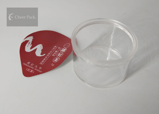 Pequeño color transparente material redondo claro de la categoría alimenticia de los envases del plástico transparente