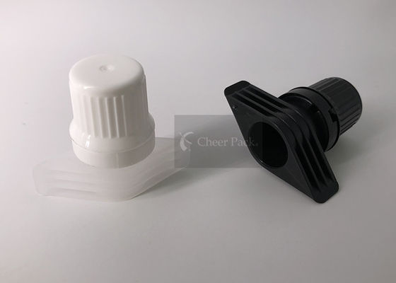 Casquillo material del canalón de la torsión de la categoría alimenticia para la bolsa de plástico, color blanco/del negro