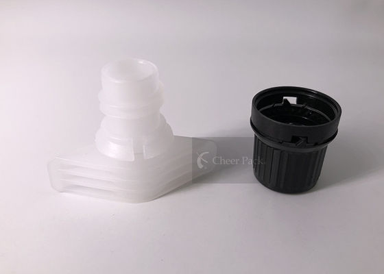 Casquillo material del canalón de la torsión de la categoría alimenticia para la bolsa de plástico, color blanco/del negro