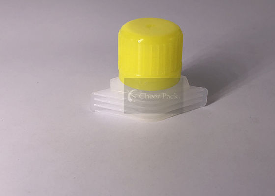 Diámetro manual de la máquina de rellenar 16m m del color del PE del casquillo amarillo material del canalón