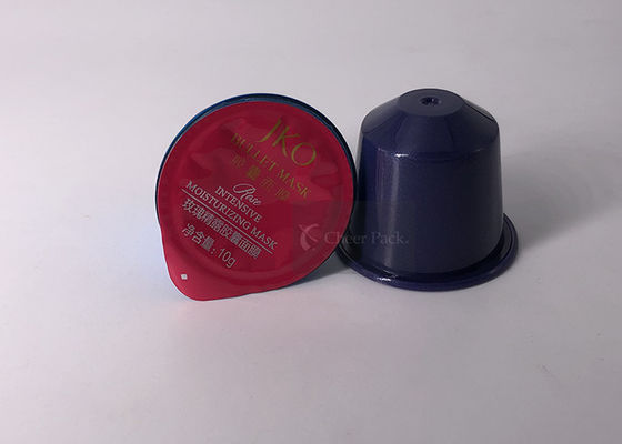 Plástico de la categoría alimenticia cápsulas del café instantáneo de 8 gramos para el té chino, color azul