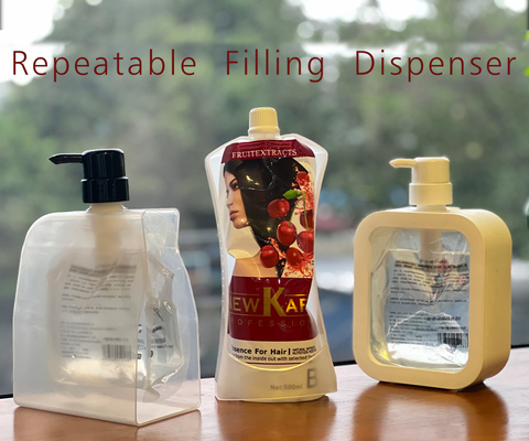 Dispensador de desinfectante de manos líquido repetible Dispensador de jabón transparente Lavavajillas Shampoo Loción Botella Casa de botellas vacías