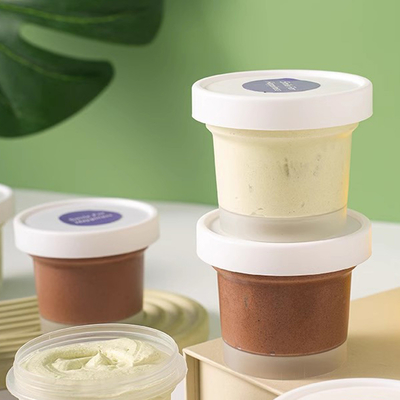100 ml 200 ml de té verde aguacate helado mousse copa helada crema nieve hierba de barro películas de latas