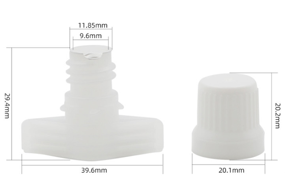 9.6mm tapas de plástico con el filtro de aluminio de sellado detergente para ropa