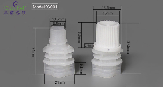 8.6mm Caps de boca de plástico para usar en el embalaje de bolsas de leche de soja