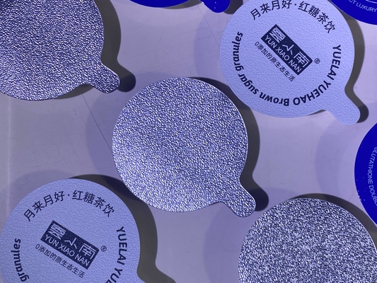 Capa de papel de aluminio sello térmico tapa de relieve compuesto para la copa de la botella de frasco de PP