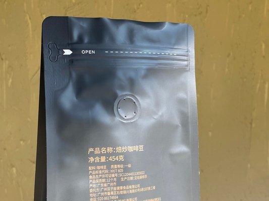 Bolsa de café con cierre de cerradura de 250g 500g con válvula de plástico embalaje de aluminio bolsa de papel.