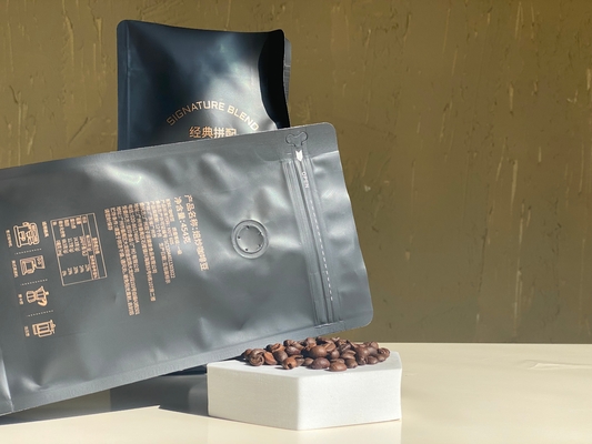 Bolsa de café con cierre de cerradura de 250g 500g con válvula de plástico embalaje de aluminio bolsa de papel.