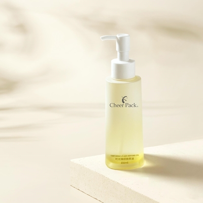 Ambar congelado redondo personalizado 150 ml Desinfectante para la piel Shampoo corporal Loción Contenedores de plástico Bottle de ducha de bomba