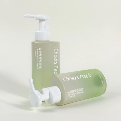 Nuevo diseño envases cosméticos 150ml/500ml Envases para el cuidado de la piel Botella de PET de gradiente blanco con bomba de loción