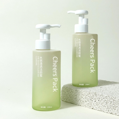 Nuevo diseño envases cosméticos 150ml/500ml Envases para el cuidado de la piel Botella de PET de gradiente blanco con bomba de loción