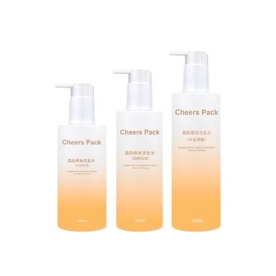 250ml de moda PET colorido de baño de champú botella con bomba a prueba de agua Dispenser para acondicionador de cabello