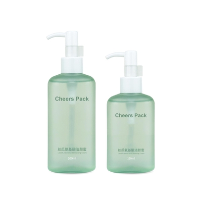Verde de lujo 50ml 100ml 450ml Botellas redondas de plástico loción cosmética de material PP Prensa bomba Presión botellas para el cuidado de la piel champú