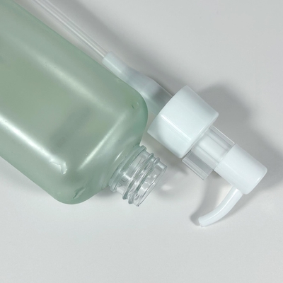 Verde de lujo 50ml 100ml 450ml Botellas redondas de plástico loción cosmética de material PP Prensa bomba Presión botellas para el cuidado de la piel champú