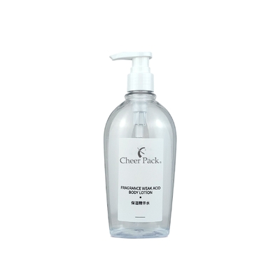 Botellas de lujo de plástico PET de 300 ml para bombas Blanco transparente Negro para champú acondicionador loción limpiador facial Embalaje
