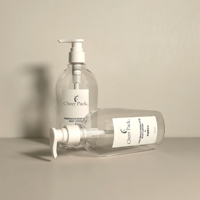 Botellas de lujo de plástico PET de 300 ml para bombas Blanco transparente Negro para champú acondicionador loción limpiador facial Embalaje