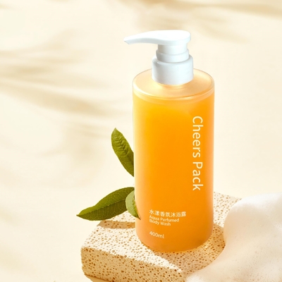 Moda de lujo 400ml embalaje de botella PET ovalada personalizada para aceite de desmaquillaje