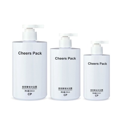 Logotipo personalizado Cosméticos Embalaje Botellas de loción 210ml 350ml 500ml Envases para el cuidado de la piel Botellas de loción
