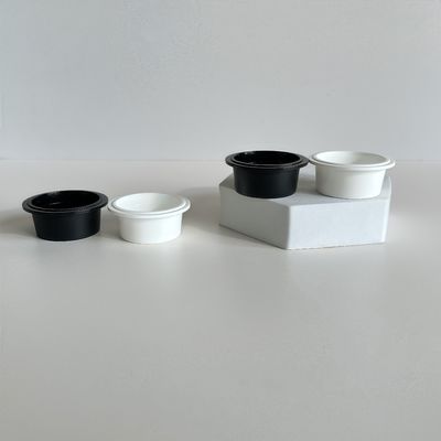 Vasos de plástico PP de 20 ml con tapas para crema cosmética y loción, 54 mm de diámetro