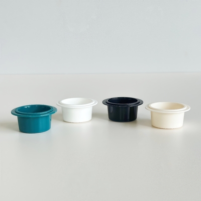10 ml de tazas de plástico PP con logotipo personalizado para cremas cosméticas con tapa de papel de aluminio