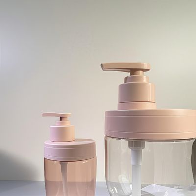 Botella cosmética de plástico PET de 400 ml y 500 ml con bomba de presión para aceite esencial, champú y loción