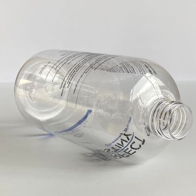 Botella de loción de cilindro de plástico PET impresa a medida con tapa de doble para champú y lavado corporal