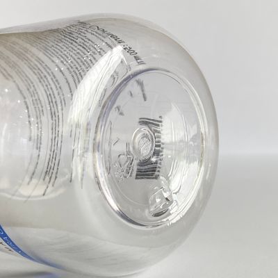 Botella de loción de cilindro de plástico PET impresa a medida con tapa de doble para champú y lavado corporal