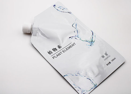 Bolsas plásticas del papel de aluminio para los líquidos que tienen casquillos del canalón de 12m m en categoría alimenticia
